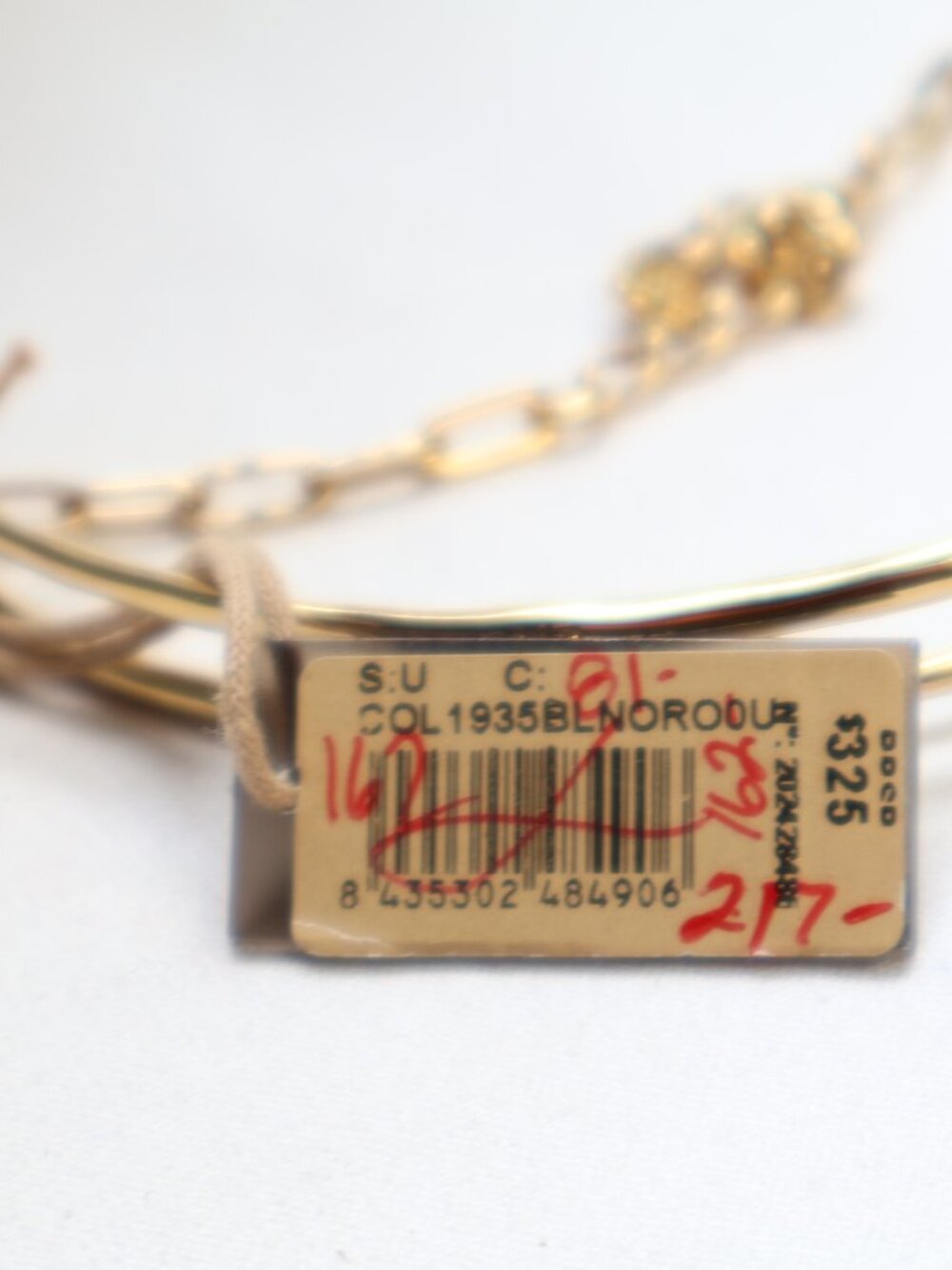 Uno de 50 Gold Tone Clear Crystal Collar Necklace $325 - Picture 4 of 4